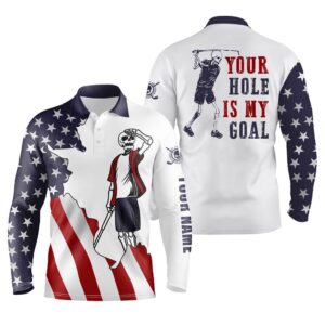 American Flag Patriotic Men s Golf Polos Shirts Custom Name Funny Golf Skull Your Hole Is My Goal Golf Polo Shirt Golf Shirts 2 ireuig.jpg