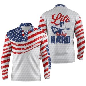 American Flag Patriotic White Men s Golf Polo Shirt Custom Life Is Short Swing Hard Golf Shirt For Men Golf Polo Shirt Golf Shirts 2 vywoqv.jpg