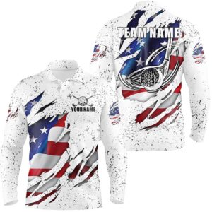 American Flag Ripped White Grunge Golf Men Polo Shirts Custom Patriotic Golf Shirts For Men Golf Polo Shirt Golf Shirts 2 ghghj8.jpg