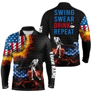 American Flag Swing Swear Drink Repeat Flame Patriotic Golf Shirts For Men Golf Polo Shirt Golf Shirts 2 awoxpp.jpg