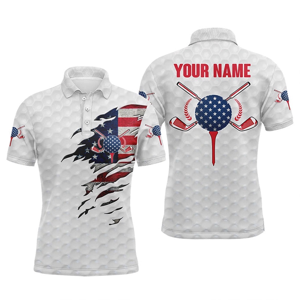 American Flag White Golf Ball Skin Men’s Golf Polos Shirts Custom Patriot Golf Gift, Golf Shirt For Men, Golf Polo Shirt, Golf Shirts American Flag White Golf Ball Skin Men’s Golf Polos Shirts Custom Patriot Golf Gift, Golf Shirt For Men, Golf Polo Shirt, Golf Shirts