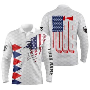 American Flag White Golf Polo Shirts For Men Personalized Patriotic Golf Gift Ideas For Him Golf Polo Shirt Golf Shirts 2 csqboq.jpg