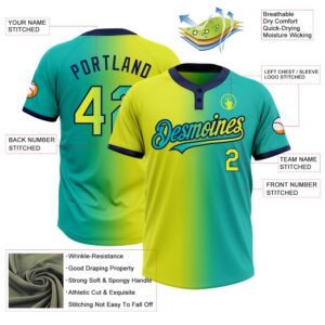 Aqua Neon Yellow Navy Gradient Fashion Two Button Unisex Softball Jersey Custom Team Softball Jersey 3 zv4qrl.jpg