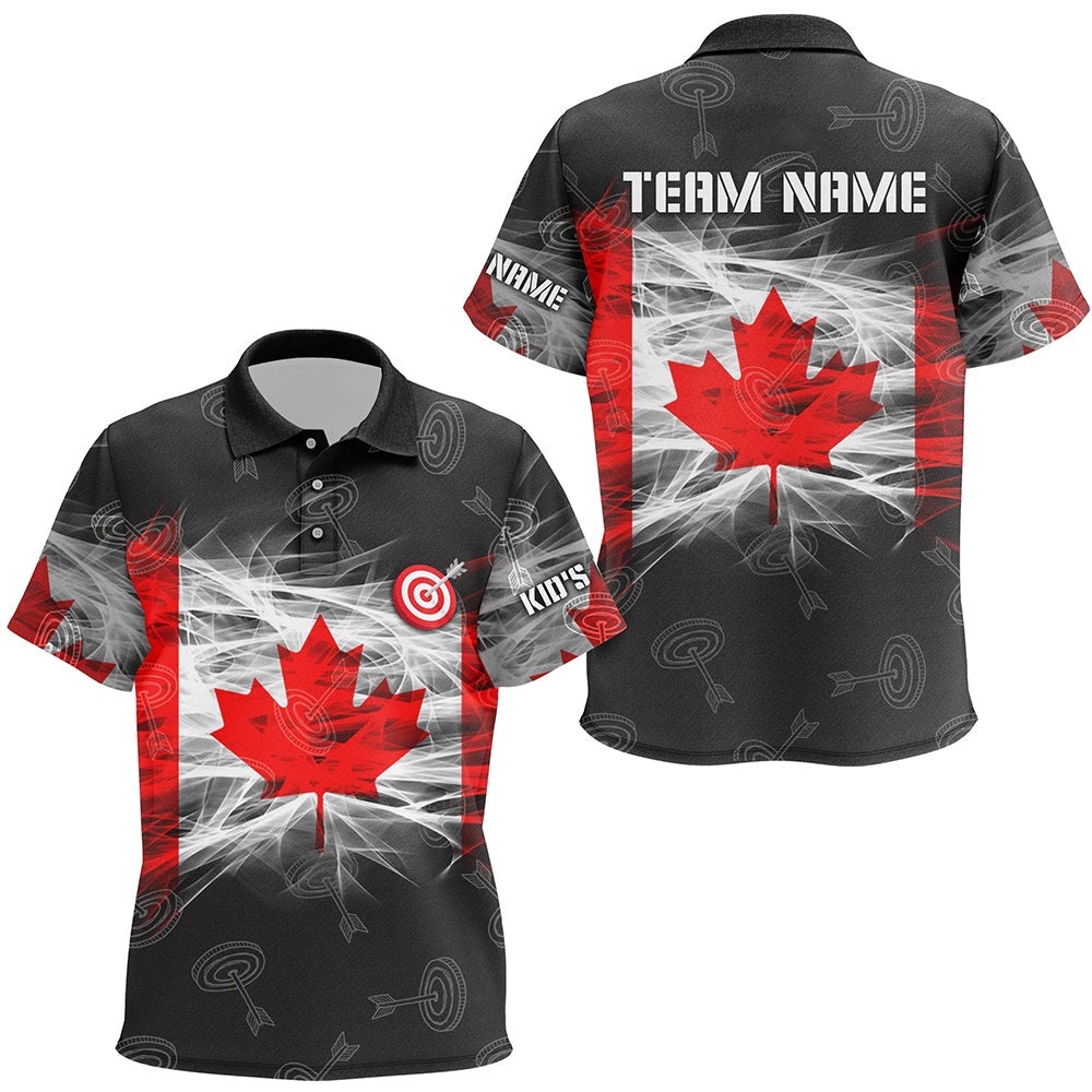 Archery Canada Flag Polo Shirts Custom Canadian Archery Shirts For Patriot, Custom Archery Team Polo Shirt