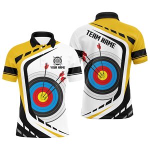 Archery Target Men Polo Shirts Custom Yellow&hellip;