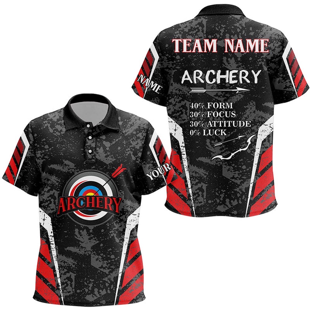 Archery Target Vintage Style Polo Shirts Custom Funny Archery Jersey Shirts, Custom Archery Team Polo Shirt