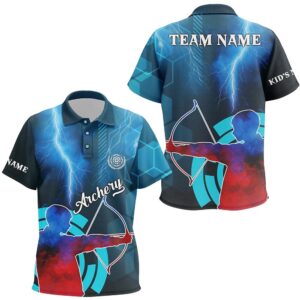Archery Thunder Lightning Polo Shirts Custom Archery&hellip;
