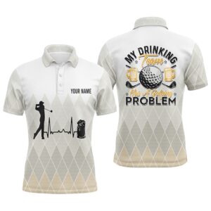 Argyle Pattern Men’s Golf Polo Shirt, Personalized&hellip;