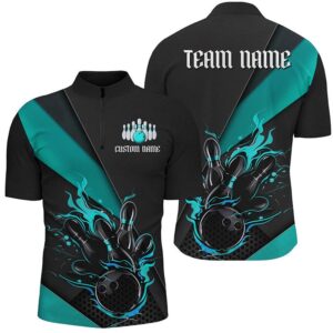Black And Blue Name Bowling Tournament Jersey&hellip;