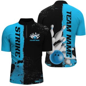 Black And Blue Strike Bowling Team Shirts&hellip;