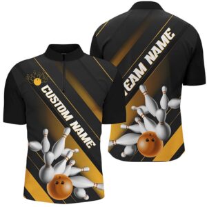 Black And Gold Bowling Team Shirts For&hellip;