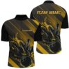 Black And Gold Bowling Team Shirts For Men And Women, Unisex Bowling League Shirts, Custom Bowling Team Jersey Shirt