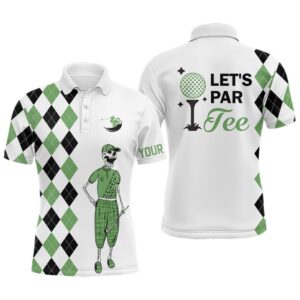 Black And Green Argyle Pattern Men’s Golf&hellip;