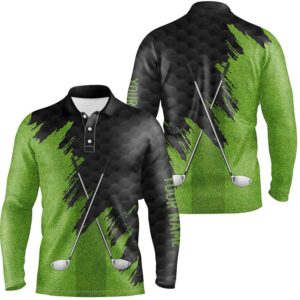 Black And Green Golf Clubs Custom Name Men s Team Men s Golf Tops Golf Polo Shirt Golf Shirts 2 gckj5k.jpg