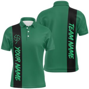 Black And Green Retro Lucky Mens Polo&hellip;
