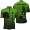 Black And Green Bowling Team Shirts For Men, Flame Bowling Tournament Jersey, Custom Bowling Team Jersey Shirt