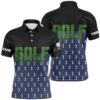 Black And Navy Men’s Golf Polo Shirts Custom Funny Golf Shirt For Men Skull Golfing Gifts, Golf Polo Shirt, Golf Shirts