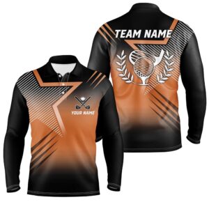 Black And Orange Star Pattern Men s Golf Polo Shirts Custom Men s Golf Apparel Golf Polo Shirt Golf Shirts 2 ywmwz7.jpg
