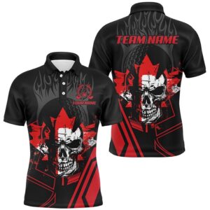 Black And Red Skull Canadian Flag Men’s&hellip;