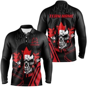Black And Red Skull Canadian Flag Men s Golf Polo Shirts Custom Patriotic Golf Attire For Men Golf Polo Shirt Golf Shirts 2 m0nejp.jpg