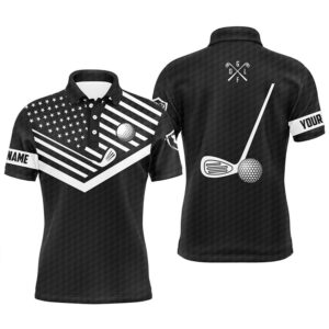Black And White American Flag Patriotic Golf&hellip;