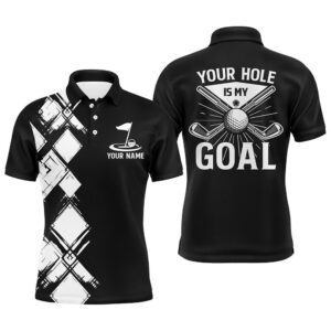 Black And White Argyle Pattern Men Golf&hellip;