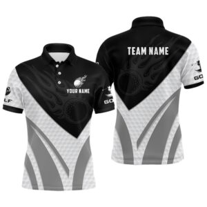 Black And White Men Golf Polo Shirts&hellip;