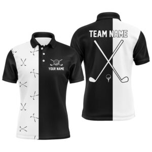 Black And White Men’s Golf Polo Shirt&hellip;