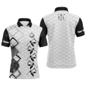 Black And White Men’s Golf Polo Shirt&hellip;