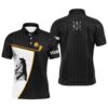 Black And White Men’s Golf Polo Shirts Custom Flame Golf Ball Golf Apparel For Men Green, Golf Polo Shirt, Golf Shirts