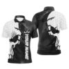 Black And White Men’s Personalized Golf Shirts For Men, Cool Golf Gifts, Golf Polo Shirt, Golf Shirts