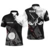 Black And White Retro Men’s Golf Polo Shirt Custom Cool Golf Shirts Red, Golf Polo Shirt, Golf Shirts