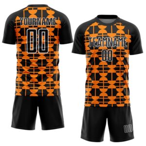Black Bay Orange White Geometric Shapes Sublimation&hellip;