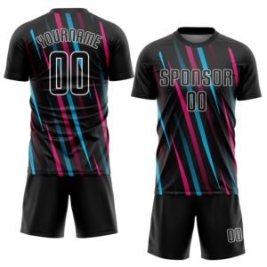 Black Black Light Blue Pink Sublimation Soccer&hellip;