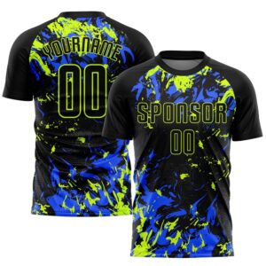 Black Black Neon Green Royal Sublimation Soccer&hellip;