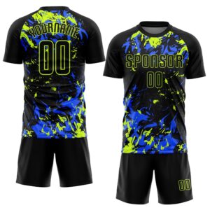 Black Black Neon Green Royal Sublimation Soccer&hellip;