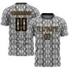 Black Black Old Gold Red Sublimation Soccer Uniform Jersey, Custom Team Soccer Jersey Shirt