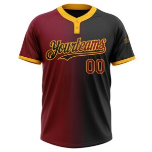 Black Crimson Gold Gradient Fashion Two Button Unisex Softball Jersey Custom Team Softball Jersey 2 iytrtx.jpg