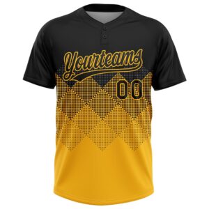 Black Gold 3D Pattern Gradient Square Shapes Two Button Unisex Softball Jersey Custom Team Softball Jersey 2 fyui9g.jpg