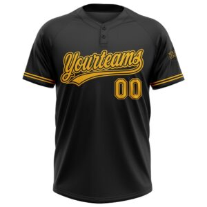 Black Gold Two Button Unisex Softball Jersey,&hellip;