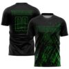 Black Grass Green White Sublimation Soccer Uniform Jersey, Custom Team Soccer Jersey Shirt