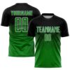 Black Grass Green Sublimation Soccer Uniform Jersey, Custom Team Soccer Jersey Shirt