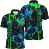 Black, Green And Blue Strike Bowling Polo&hellip;