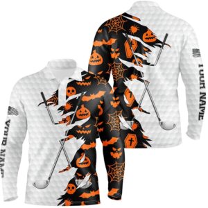 Black Halloween Golf Pattern White Golf Ball Skin Men Golf Polo Shirts Custom Golf Clubs Outfit Men Golf Polo Shirt Golf Shirts 2 f240ww.jpg