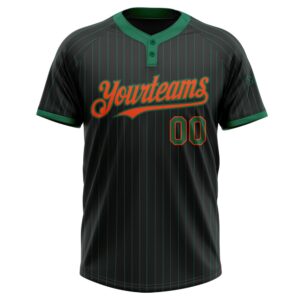 Black Kelly Green Pinstripe Orange Two Button&hellip;