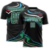 Black Kelly Green Sublimation Soccer Uniform Jersey, Custom Team Soccer Jersey Shirt