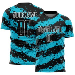 Black Lakes Blue White Splash Sublimation Soccer&hellip;