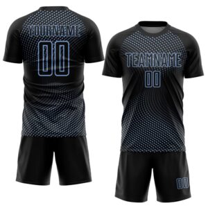 Black Light Blue Geometric Lines Sublimation Soccer&hellip;