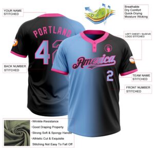 Black Light Blue Pink Gradient Fashion Two Button Unisex Softball Jersey Custom Team Softball Jersey 3 uqdnas.jpg