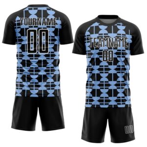 Black Light Blue White Geometric Shapes Sublimation&hellip;